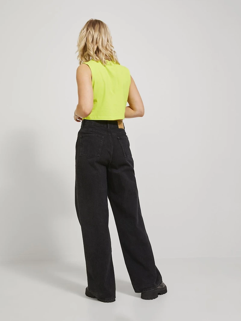 JJXX : Slim Sleeveless Crop Tee - Lime