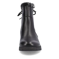 RIEKER Y1350-00 Wedge Bootie (Fur Trim)