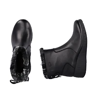 RIEKER Y1350-00 Wedge Bootie (Fur Trim)