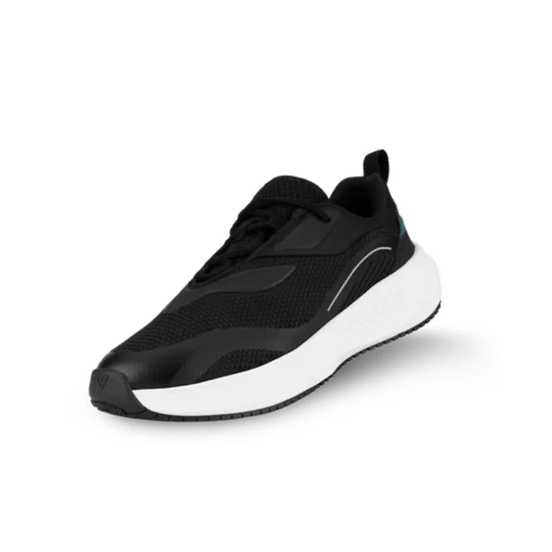 VESSI Men's Tidal Sneaker BLACK ON WHITE