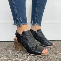 BIZA Norah Covered Sandal Heel (Dbl Zip)