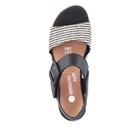 REMONTE D6453-01 Wedge Sandal (Big Buckle)