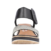 REMONTE D6453-01 Wedge Sandal (Big Buckle)