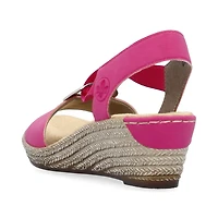 RIEKER 624H6-32 Wedge Sandal (Coin)