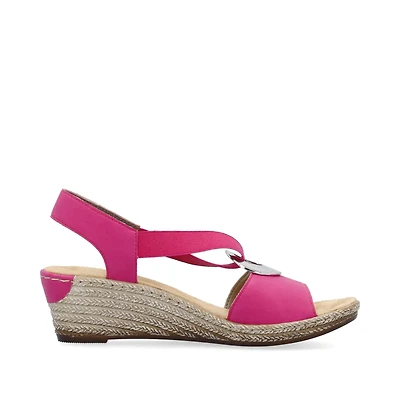 RIEKER 624H6-32 Wedge Sandal (Coin)