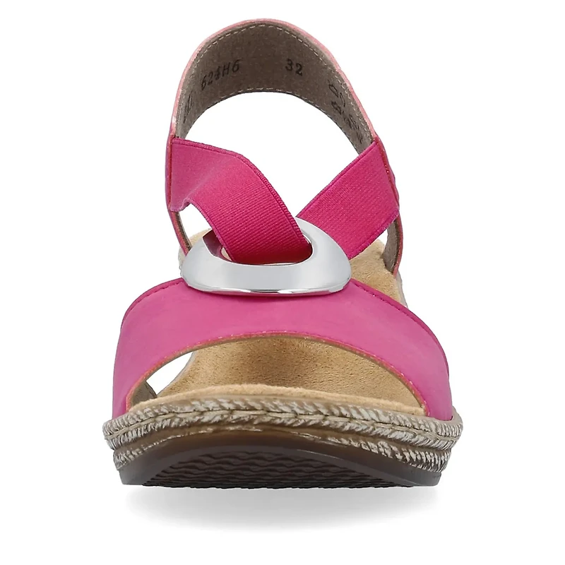 RIEKER 624H6-32 Wedge Sandal (Coin)