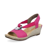 RIEKER 624H6-32 Wedge Sandal (Coin)