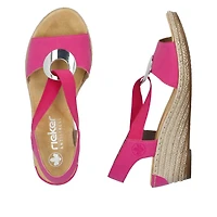 RIEKER 624H6-32 Wedge Sandal (Coin)
