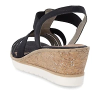 REMONTE R6264-00 Wedge Sandal (Strappy)