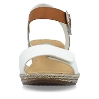 RIEKER 62460-80 Wedge Sandal Bk-Strap