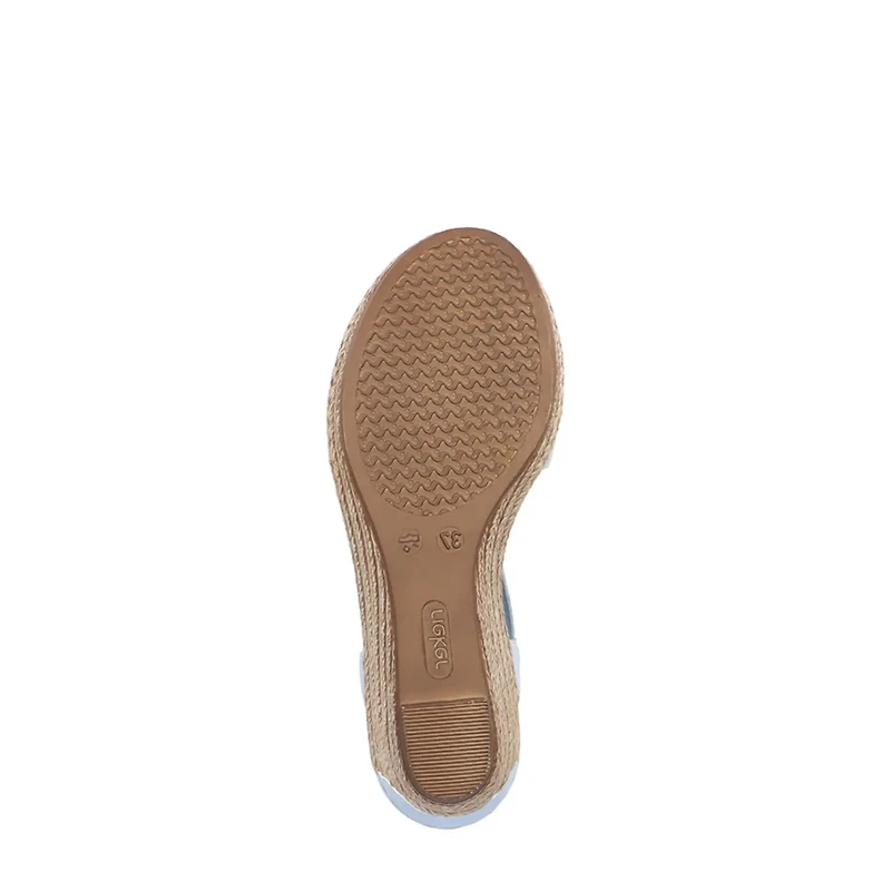 RIEKER 624H6-10 Wedge Sandal (Coin)