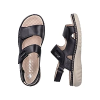 RIEKER 60462-00 Velcro Bk-Strap Sandal