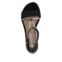 RIEKER 64654-00 Dress Strappy Sandal Low-Heel