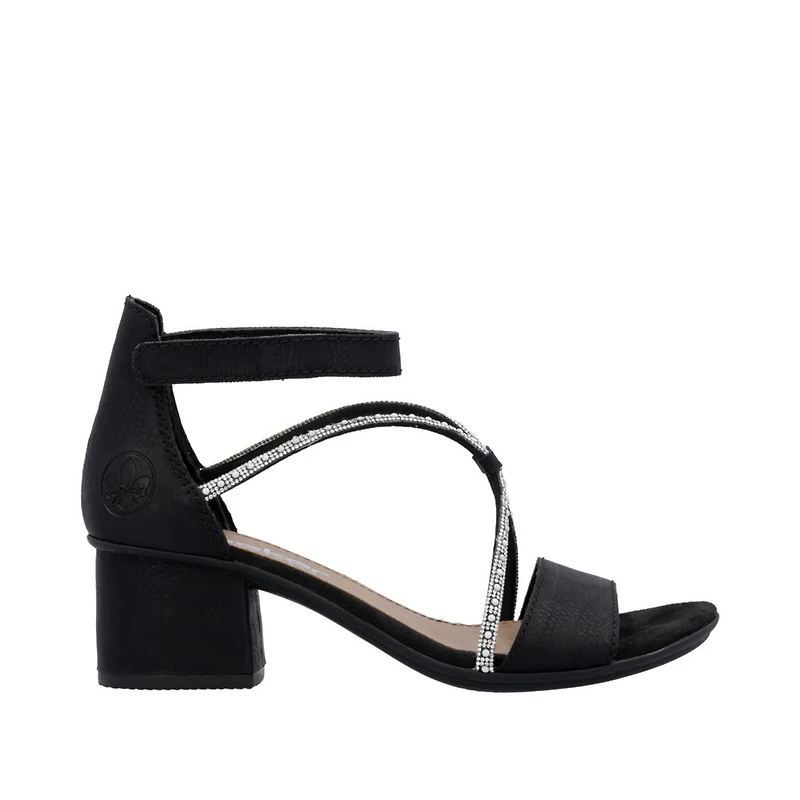 RIEKER 64654-00 Dress Strappy Sandal Low-Heel