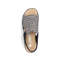 RIEKER 62971-00 Wrapped Sandal (Woven)