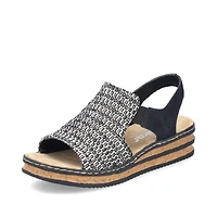 RIEKER 62971-00 Wrapped Sandal (Woven)