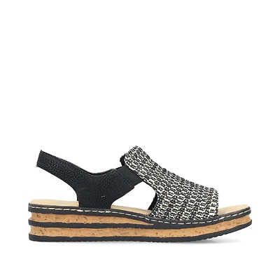 RIEKER 62971-00 Wrapped Sandal (Woven)