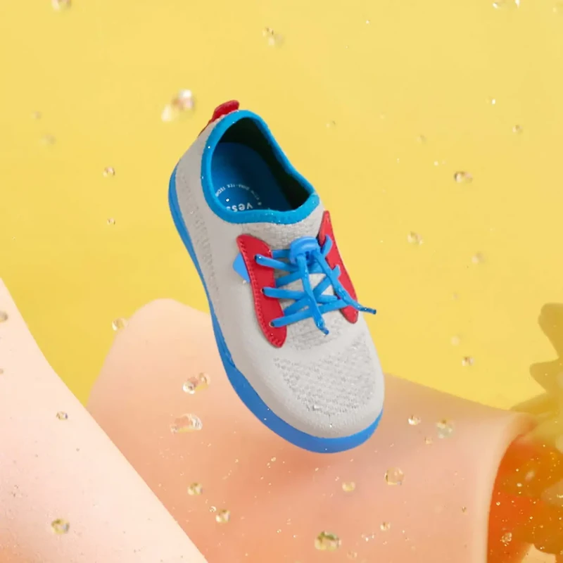 VESSI Kids Weekend Sneaker LIGHT GREY/VESSI BLUE