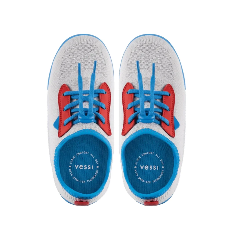 VESSI Kids Weekend Sneaker LIGHT GREY/VESSI BLUE