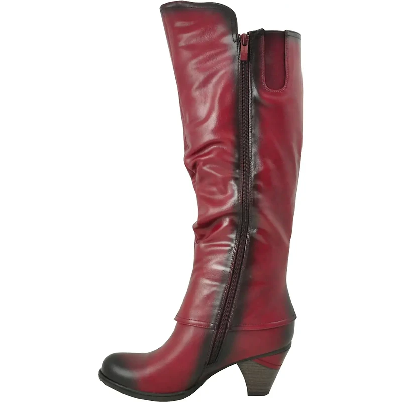 VANGELO SD7408 Tall Boot Folds BORDO