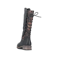 RIEKER 94693-00 Flat Boot (Laced Back)