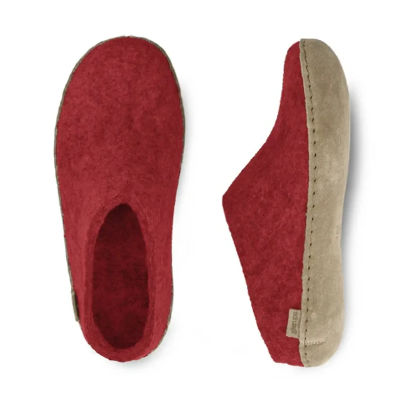 GLERUPS Slip-on (leather sole) - RED