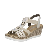 RIEKER 619B2-60 Wedge Sandal (Beads)