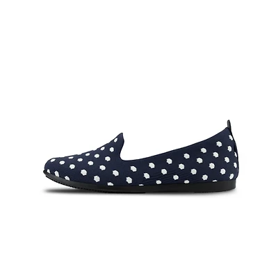 VESSI Women's Market Flat MIDNIGHT/WHITE POLKA DOT