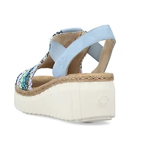 RIEKER 69172-91 Wrapped Sandal Wedge (Woven)