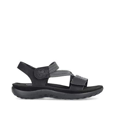RIEKER 64870-00 Velcro Sandal (Thin Bands)