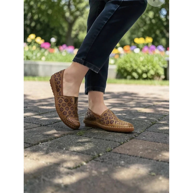 VOLKSWALKERS 1554 Wedge Slip On (High Vamp) BROWN