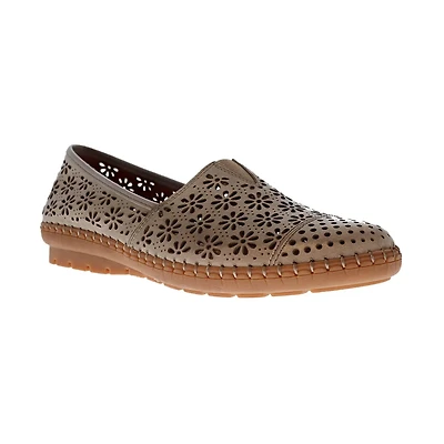VOLKSWALKERS 1554 Wedge Slip On (High Vamp) STONE