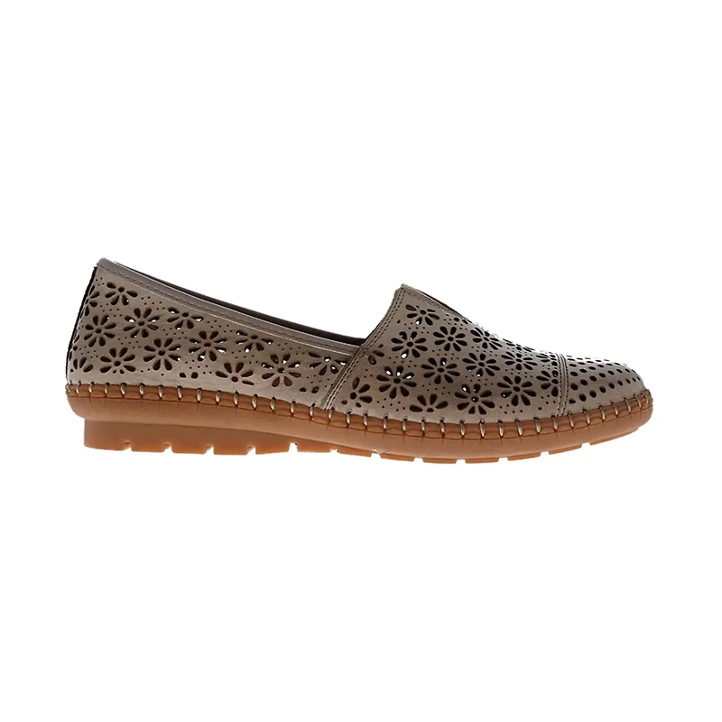 VOLKSWALKERS 1554 Wedge Slip On (High Vamp) STONE