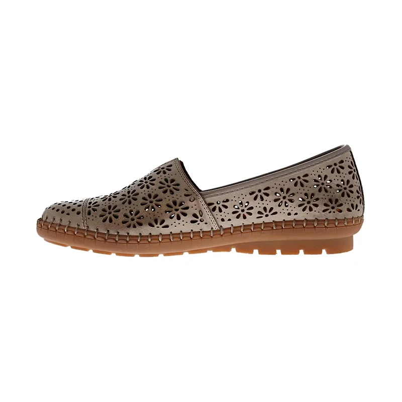 VOLKSWALKERS 1554 Wedge Slip On (High Vamp) STONE