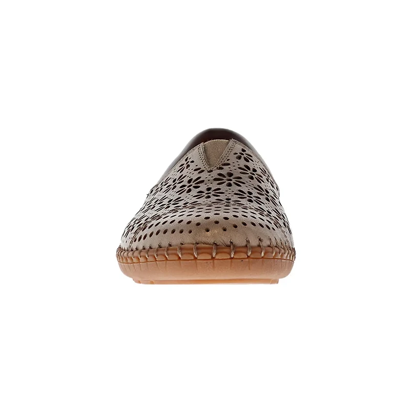 VOLKSWALKERS 1554 Wedge Slip On (High Vamp) STONE