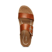 AETREX Vania Wedge Buckle (Espadrille) COGNAC