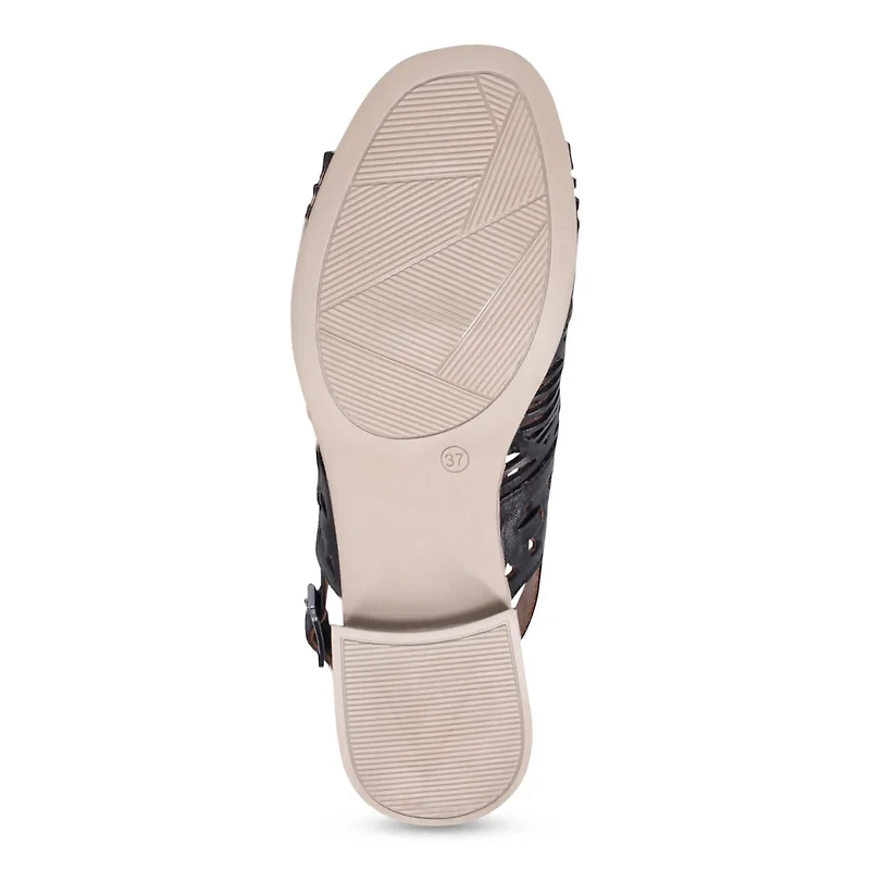 BIZA Kyra Low Heel Sandal (Cut-Outs
