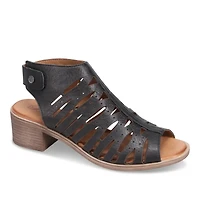 BIZA Flora Covered Sandal (Cut-Outs) BLACK