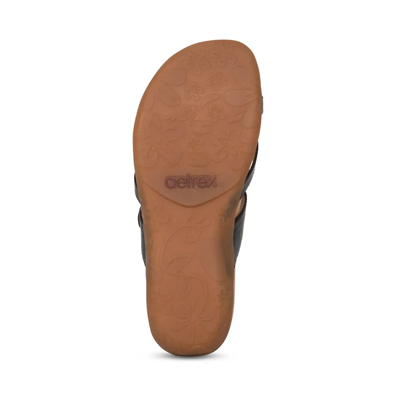 AETREX Izzy Toe-Loop Slide BLACK SE220