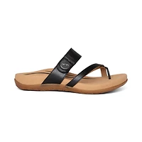 AETREX Izzy Toe-Loop Slide BLACK SE220