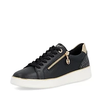 REMONTE D2E00-04 Lace Sneaker (Gold Zip)