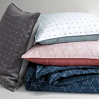 Puckered Stripe Duvet Cover Set