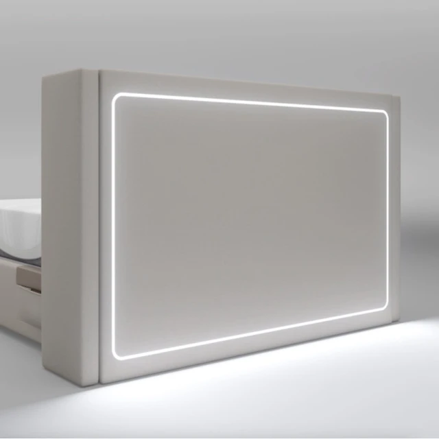 Box Tufted Buttonless Upholstered Bed