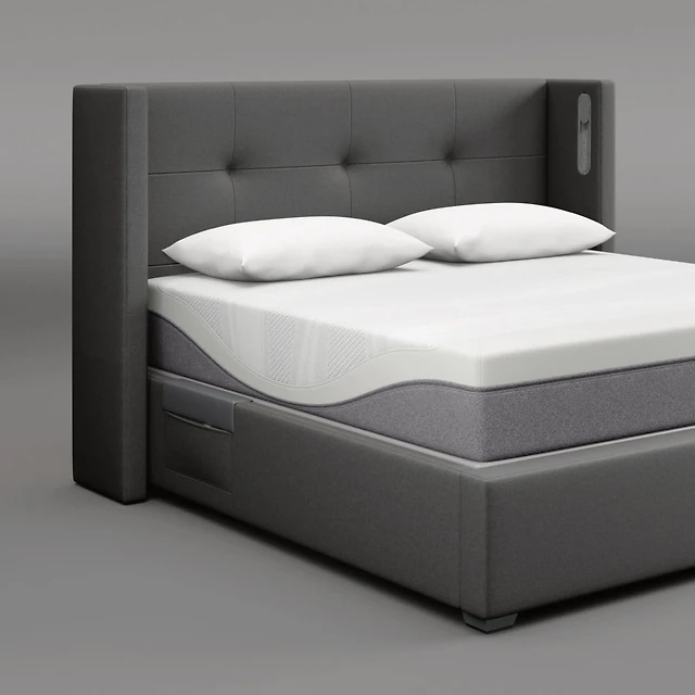 Box Tufted Buttonless Upholstered Bed