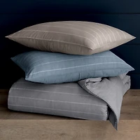 Puckered Stripe Duvet Cover Set