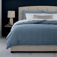 Puckered Stripe Duvet Cover Set