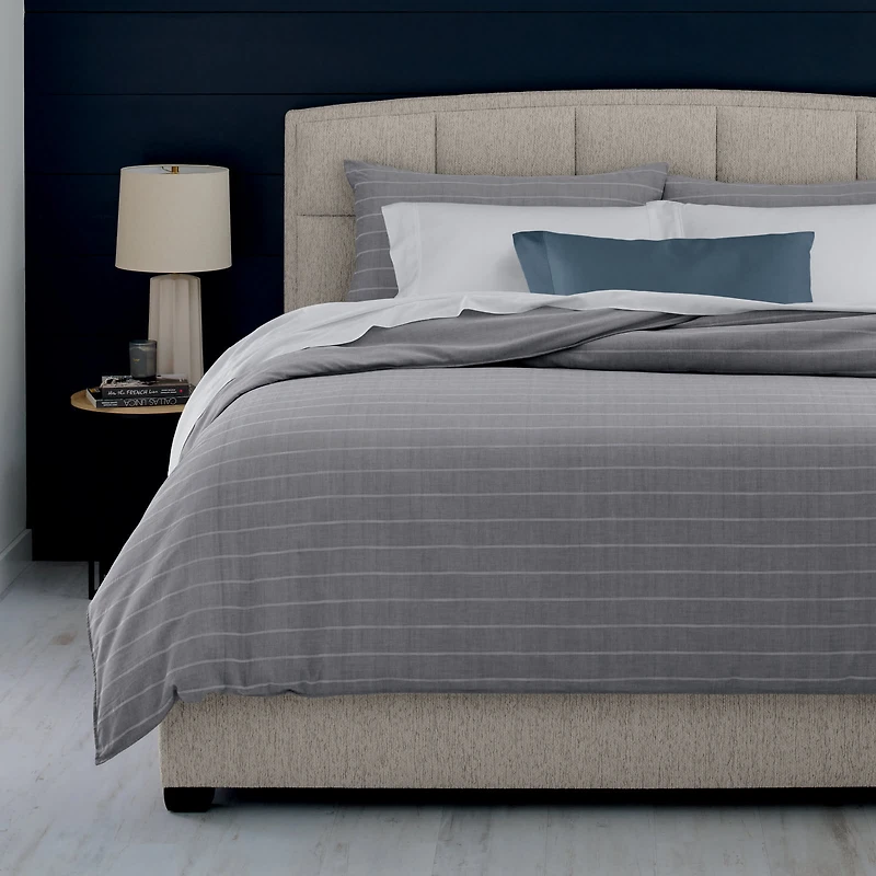 Puckered Stripe Duvet Cover Set