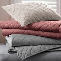 Velvet Basketweave Coverlet Set