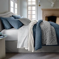 Velvet Basketweave Coverlet Set