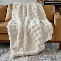 Luxe faux fur throw blanket